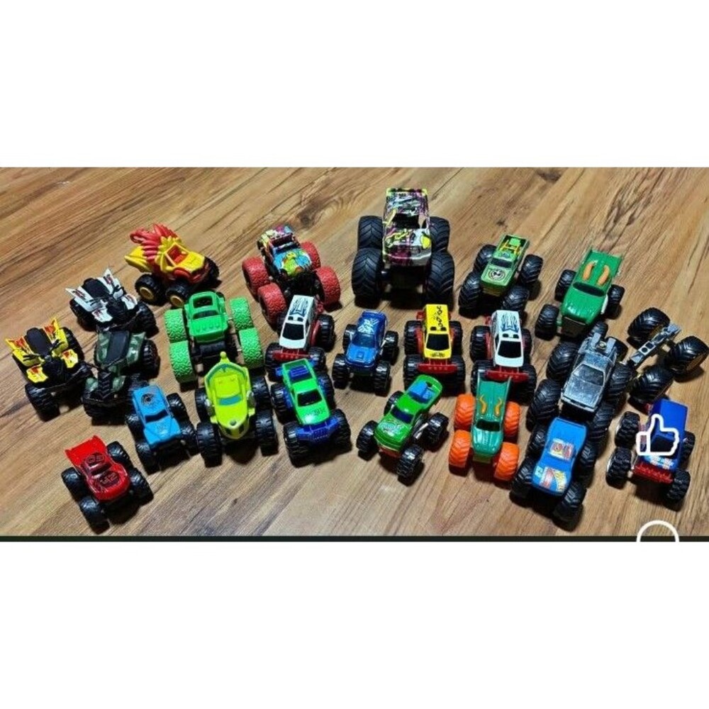 Monster Truck ATV Toy Lot 23 Vehicles Hot Wheels Style Mixed Trucks